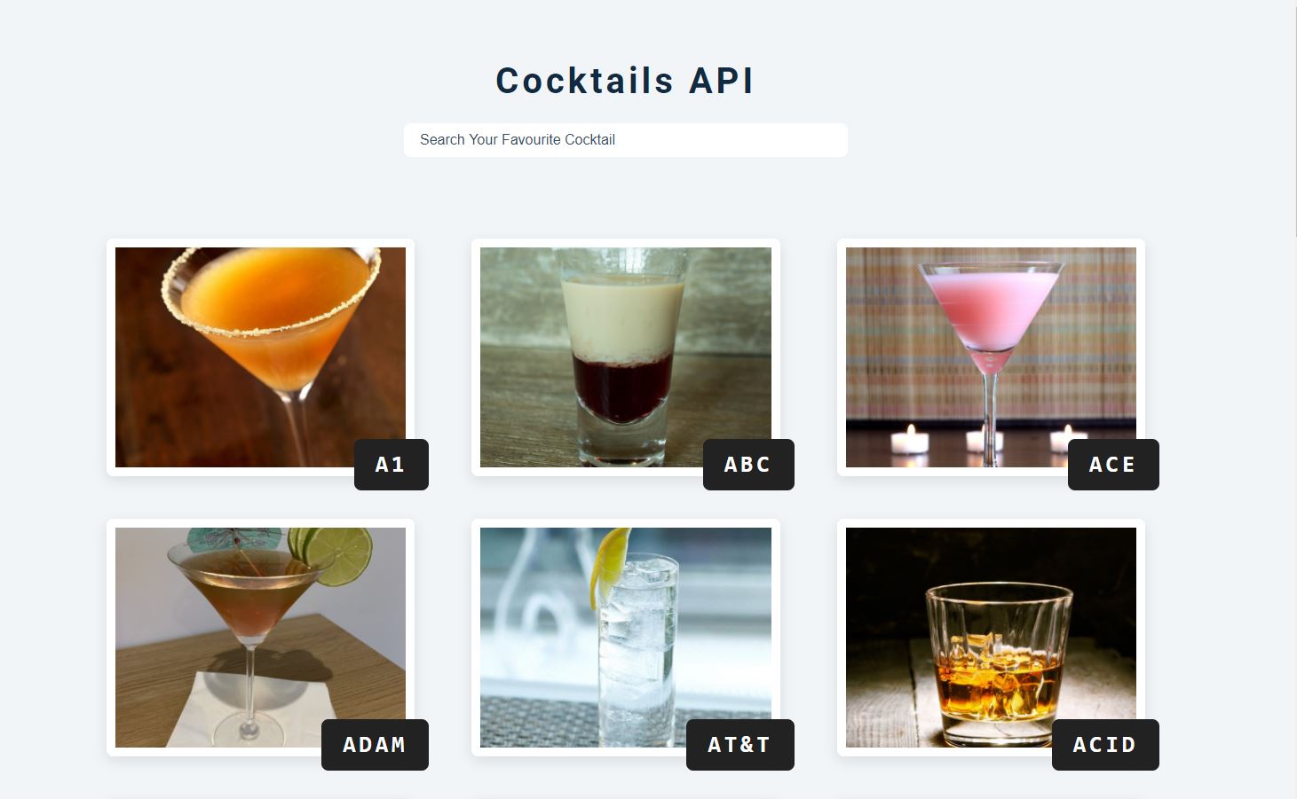 cocktails-api-project